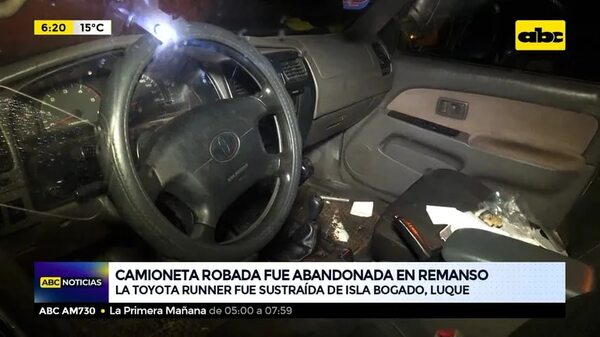 Camioneta robada fue abandonada en Remanso - ABC Noticias - ABC Color