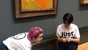 Dos activistas lanzan sopa a Los Girasoles de Van Gogh en Londres