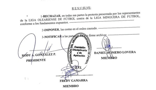 Rechazan protesta de Oleariense en Interligas