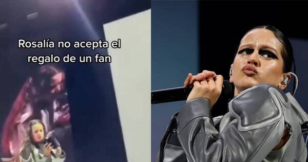 La Nación / Rosalía sorprendió a un fanático al rechazar su regalo en un show en EEUU