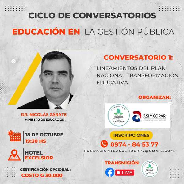Ministro de Educación presentará los lineamientos del Plan Nacional Transformación Educativa - .::Agencia IP::.
