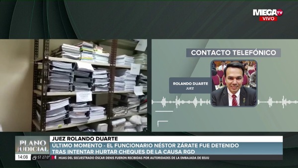 Detienen a un funcionario judicial tras nuevo intento de hurto de cheques de RGD - Megacadena — Últimas Noticias de Paraguay