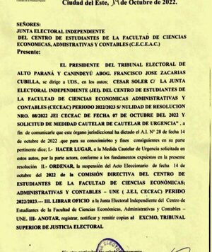 Alumnos de la UNE cuestionan “cocinada” para la suspensión de elecciones en Centro de Estudiantes – Diario TNPRESS