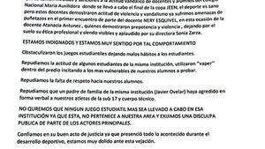 Dire dice que "ya aclaró el tema" con profe y su marido