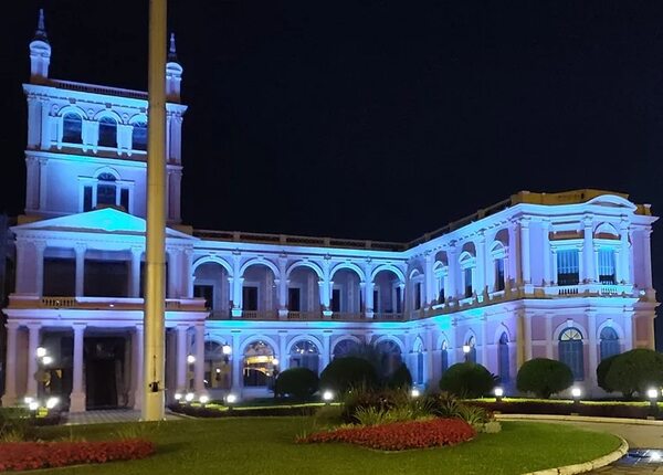 Iluminan el Palacio de Gobierno como representación de la lucha contra el hambre en Paraguay - Nacionales - ABC Color