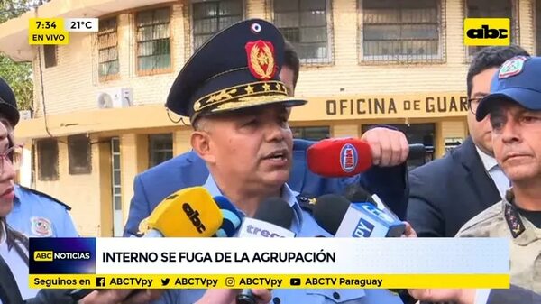 Interno se fuga de la Agrupación Especializada - ABC Noticias - ABC Color