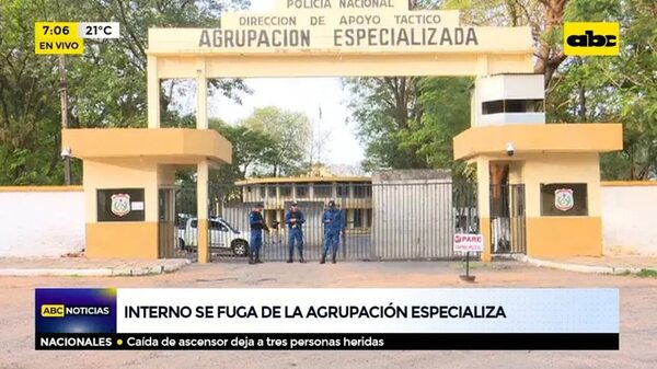 Fuga de un preso de la Agrupación Especializada - ABC Noticias - ABC Color