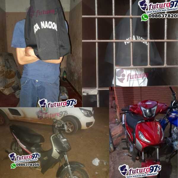 Policía detuvo a dos robamotos