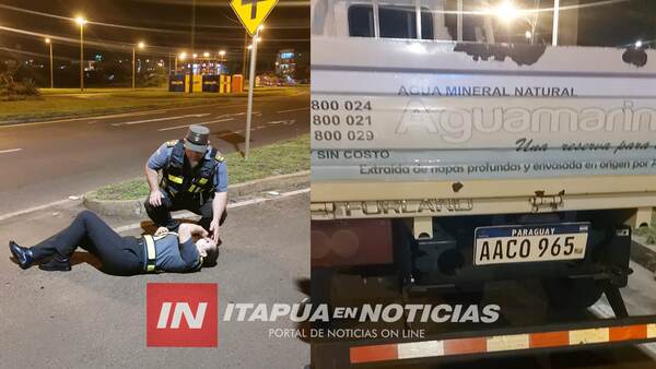 CONDUCTOR EBRIO ATROPELLÓ A UNA AGENTE DE LA PATRULLA CAMINERA