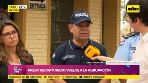 Preso recapturado vuelve a la Agrupación - Ensiestados - ABC Color