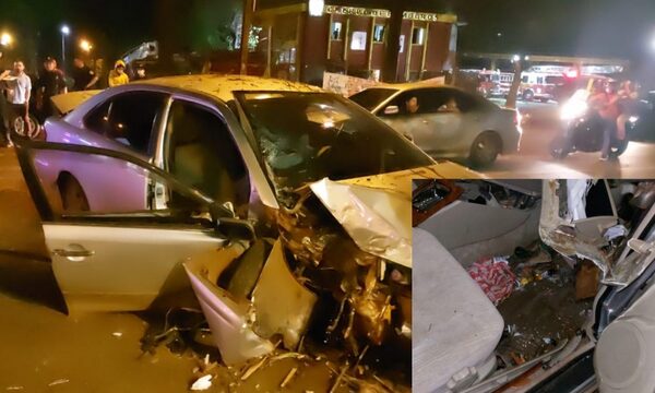 Policía borracho causa aparatoso accidente