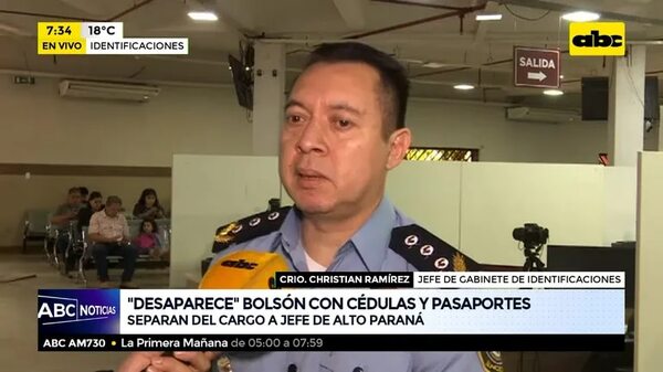 “Desaparece” bolsón con cédulas y pasaportes - ABC Noticias - ABC Color