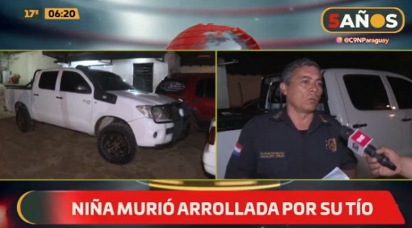 Niña de cinco años fallece arrollada accidentalmente por su tío en Limpio