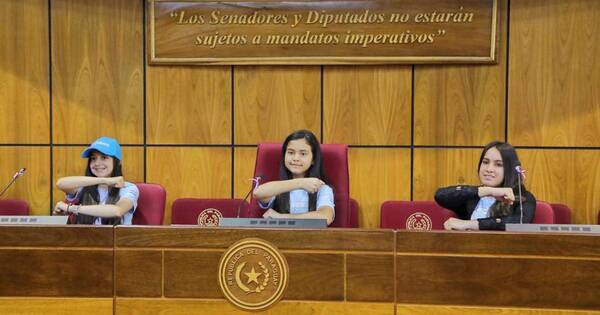 La Nación / La niña Camila tomó el cargo de presidenta del Congreso por un día
