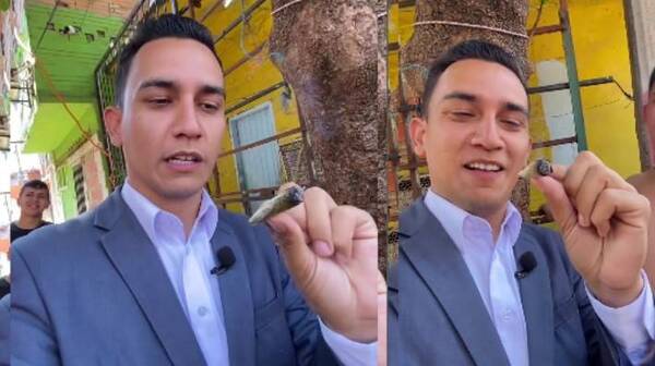 Crónica / [VIDEO] ¿Periodista del SNT fumó un porrito?