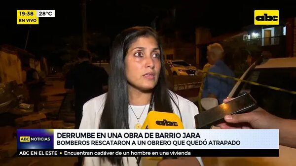 Bomberos rescataron a un obrero que quedó atrapado - ABC Noticias - ABC Color