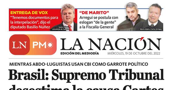 La Nación / LN PM: edición mediodía del 19 de octubre