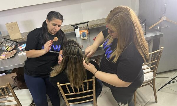 Presas del “BuenPa” maquillaron a modelos del Asunción Fashion Week