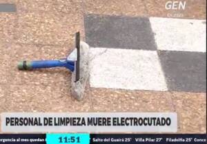 Crónica / Karai que estaba haciendo la limpieza murió electrocutado anga