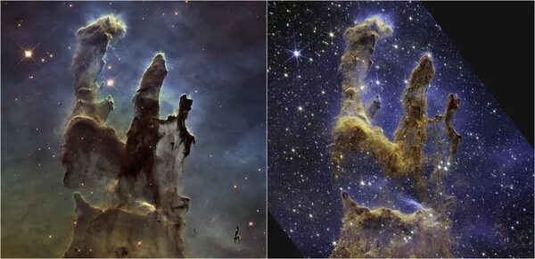 Telescopio Webb capta los icónicos “Pilares de la Creación”, mirá las imágenes - Mundo - ABC Color