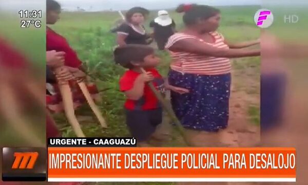 Tenso desalojo a 80 indígenas en Caaguazú | Telefuturo