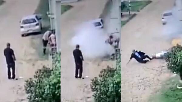 Crónica / [VÍDEO] ¡Terrible! Inflando globos le explotó la máquina de gas de helio