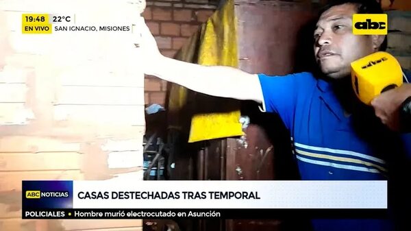 Casas destechadas tras temporal - ABC Noticias - ABC Color