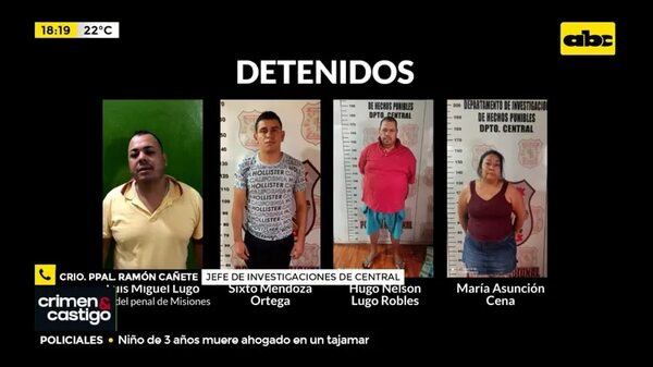 Preso sãmbuku lideraba banda de asaltantes - Crimen y castigo - ABC Color