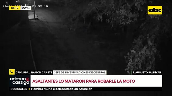 Asaltantes lo mataron para robarle la moto - Crimen y castigo - ABC Color