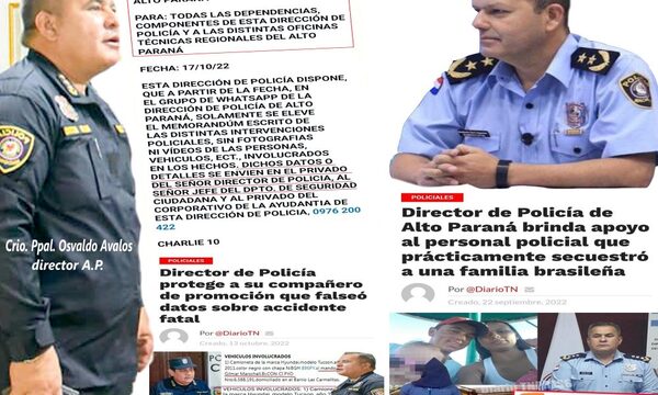 Director de Policía de Alto Paraná se molesta por publicaciones y censura a periodistas – Diario TNPRESS