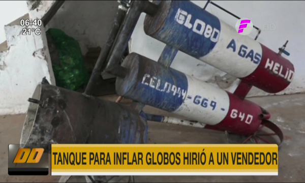 Tanque para inflar globos explotó y dejó a una persona herida | Telefuturo