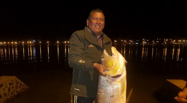 ¡Lo hizo otra vez!: pescador captura dorado de más de 16 kilos - Noticiero Paraguay