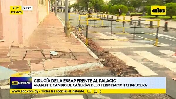 Cirugía de la ESSAP frente al Palacio - ABC Noticias - ABC Color