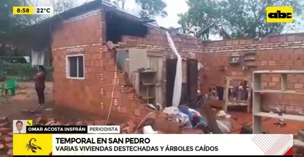 Localidades sufren destrozos tras paso de temporal