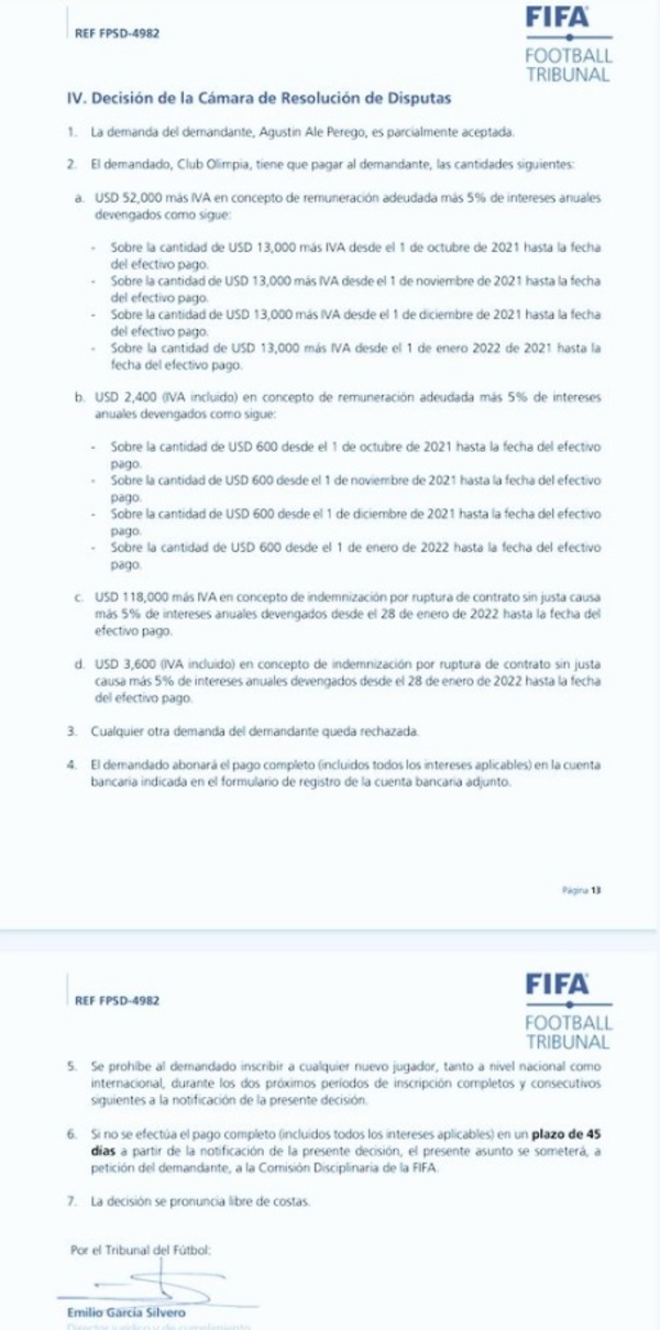 Olimpia sufre sanción y no podrá inscribir jugadores por dos periodos - Paraguaype.com