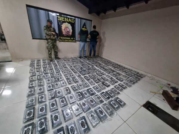 SENAD incauta 273 kilos de cocaína de alta pureza en Pedro Juan.