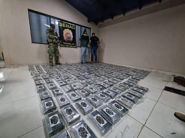 Detienen en Pedro Juan Caballero a un hombre con más de 270 kilos de cocaína - Nacionales - ABC Color