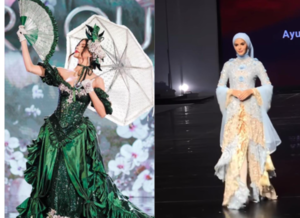 Agatha deslumbró con vestido de Madame Linch y de Musulman en el Miss Grand