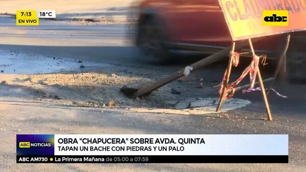 Obra “chapucera” sobre Avda. Quinta - ABC Noticias - ABC Color