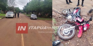 MOTOCICLISTA HERIDA TRAS ACCIDENTE EN ENCARNACIÓN