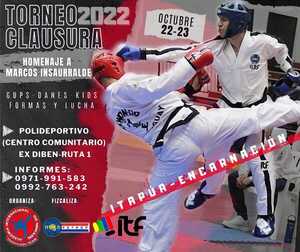 Torneo clausura de Taekwondo ITF en homenaje a Marcos Insaurralde