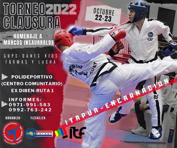 Torneo clausura de Taekwondo ITF en homenaje a Marcos Insaurralde