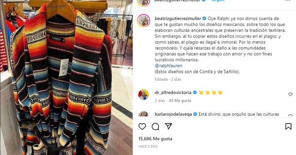 La Nación / Ralph Lauren se disculpa tras acusación de plagio de diseños indígenas de México