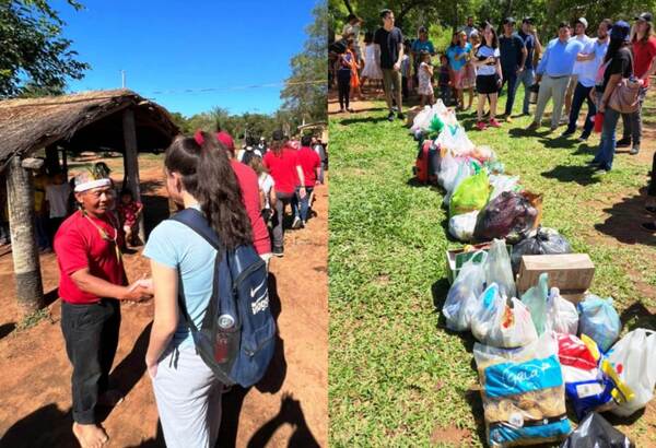 Estudiantes universitarios comparten con la comunidad indígena de Luque •