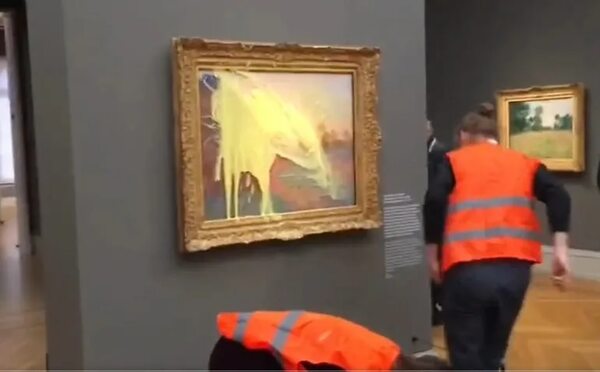 Activistas lanzan puré de papas contra “Los almiares” de Monet en Alemania - Mundo - ABC Color