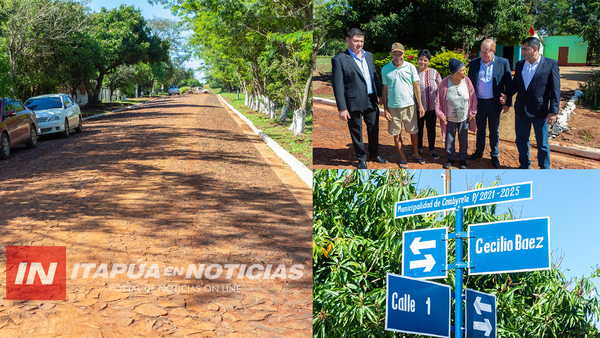 INAUGURARON OBRA DE PAVIMENTO EN EL DISTRITO DE CAMBYRETÁ