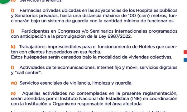 INE determina qué actividades quedarán exceptuadas de la prohibición de circulación el día del Censo Nacional