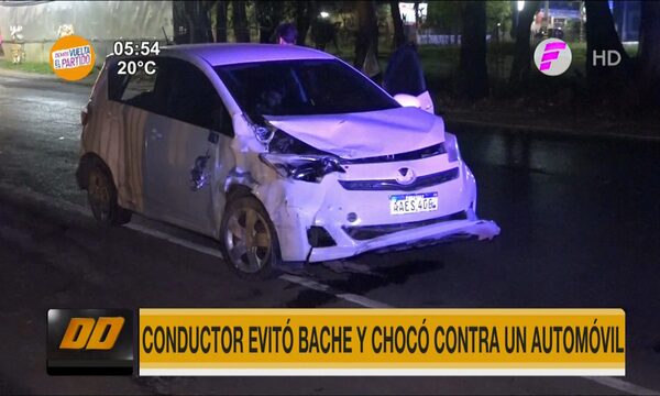 Conductor evitó bache y chocó contra un automóvil en San Lorenzo - Paraguaype.com