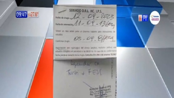 ¡Hasta cuándo IPS! Asegurado debe esperar un año para operarse - Noticias Paraguay