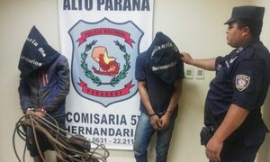 Capturan a rateros y recuperan rollo de cables hurtado
